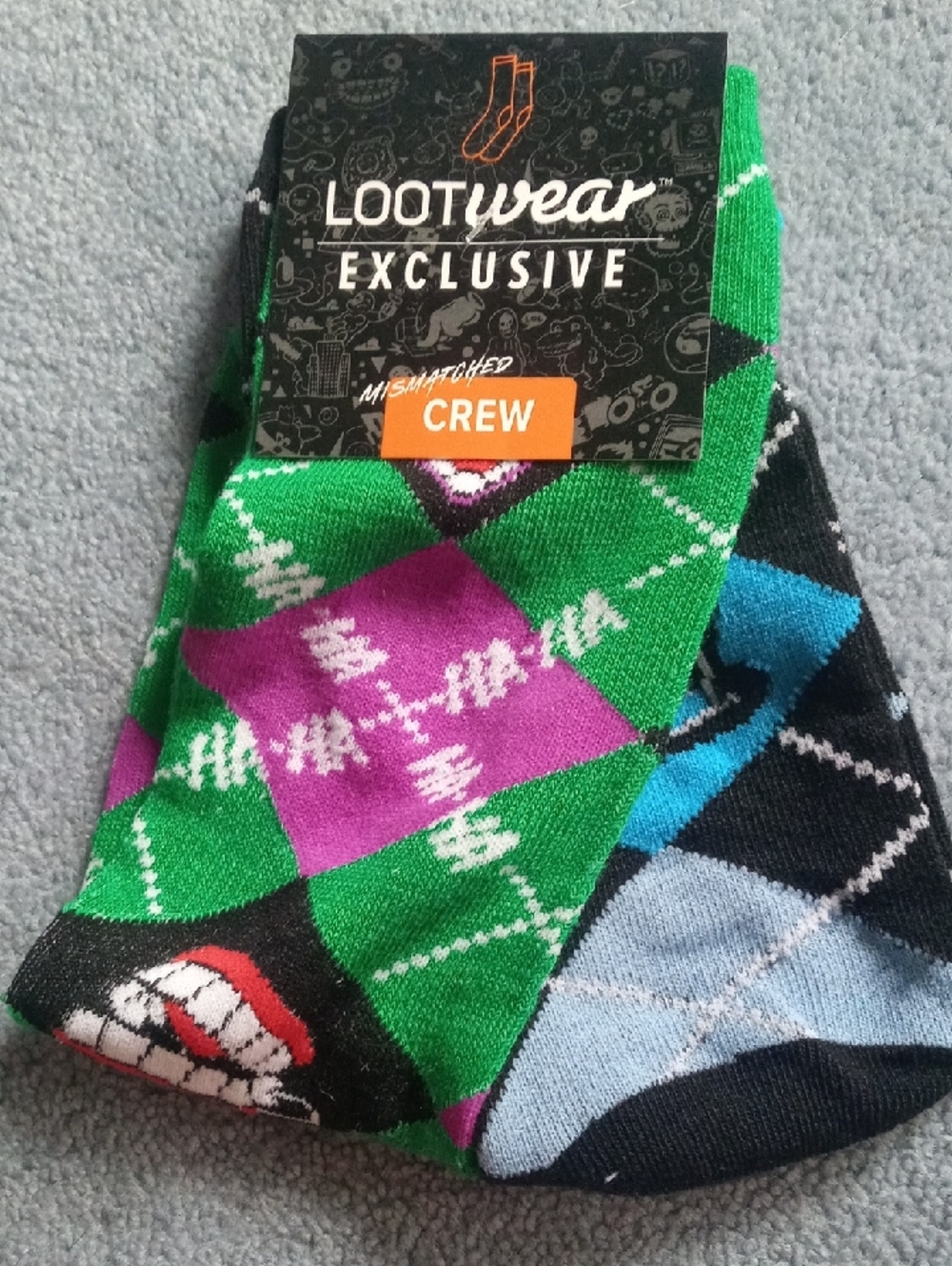 LootWear Exclusive Batman Joker Crew Socks